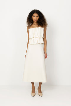 Sculpted Tube Dress - White