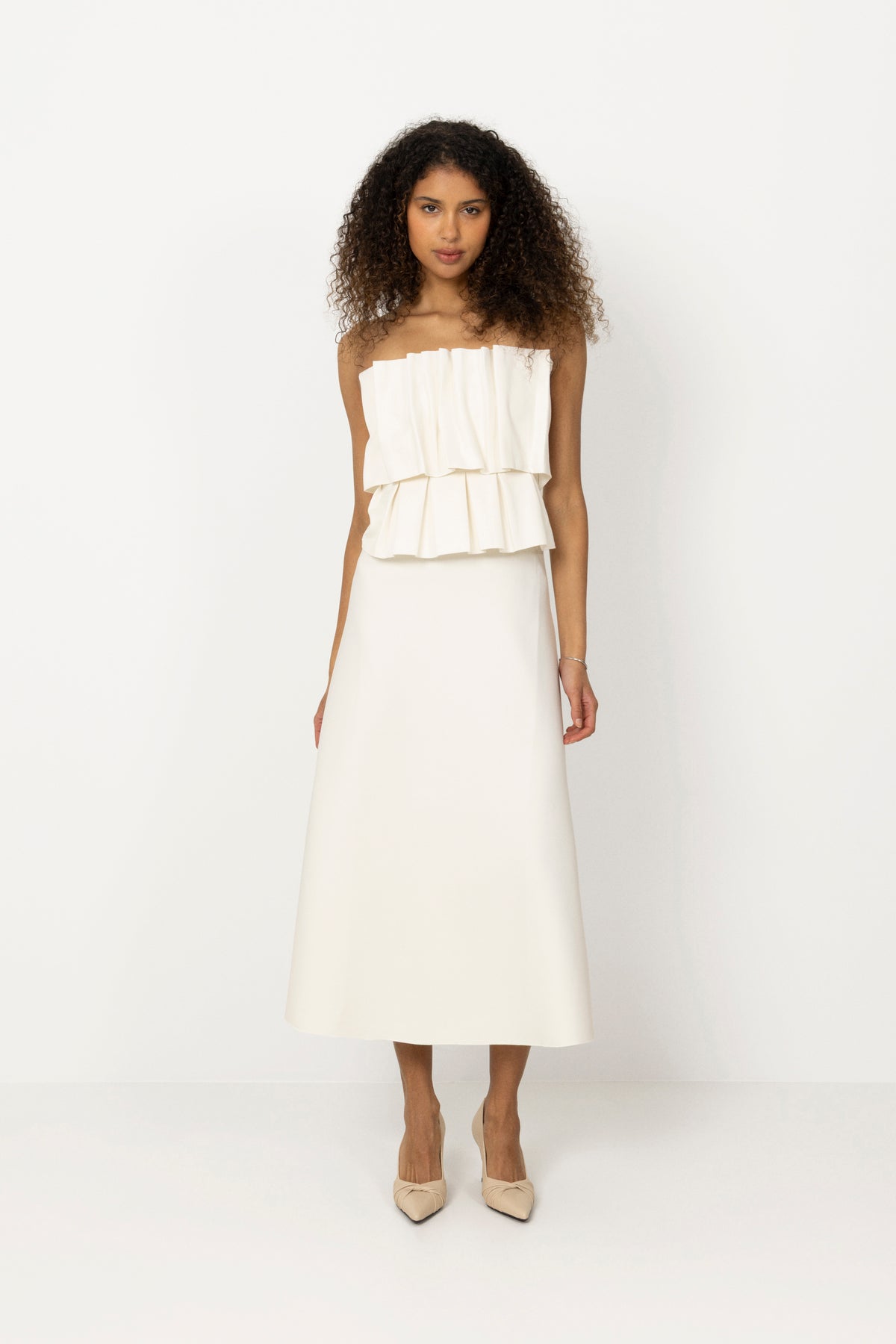 Sculpted Tube Dress - White