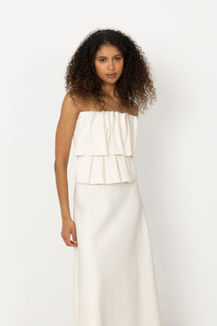 Sculpted Tube Dress - White