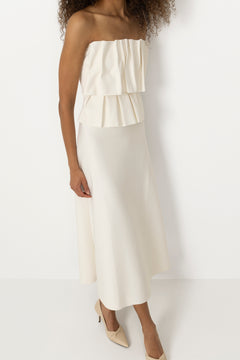 Sculpted Tube Dress - White