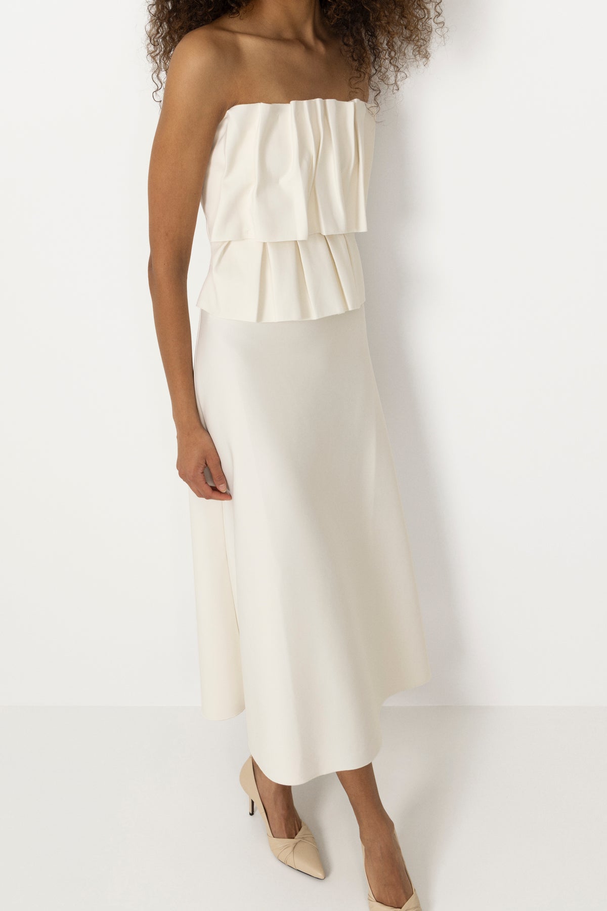 Sculpted Tube Dress - White