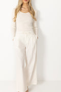 Elini Silk Cotton Long Sleeve - Off White