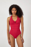 Niovi Solid Swimsuit - Lipstick Red