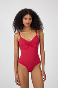 Milos Solid Swimsuit Recycled - Lipstick Red
