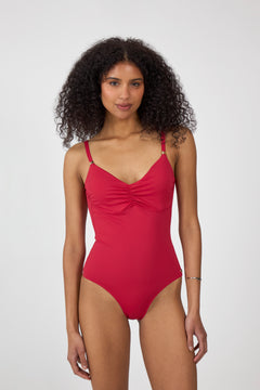 Milos Solid Swimsuit Recycled - Lipstick Red
