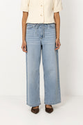Isolde Solid Pants - Bleach Blue Wash