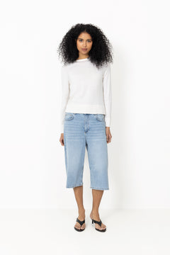 Vito Long Shorts - Bleach Blue Wash