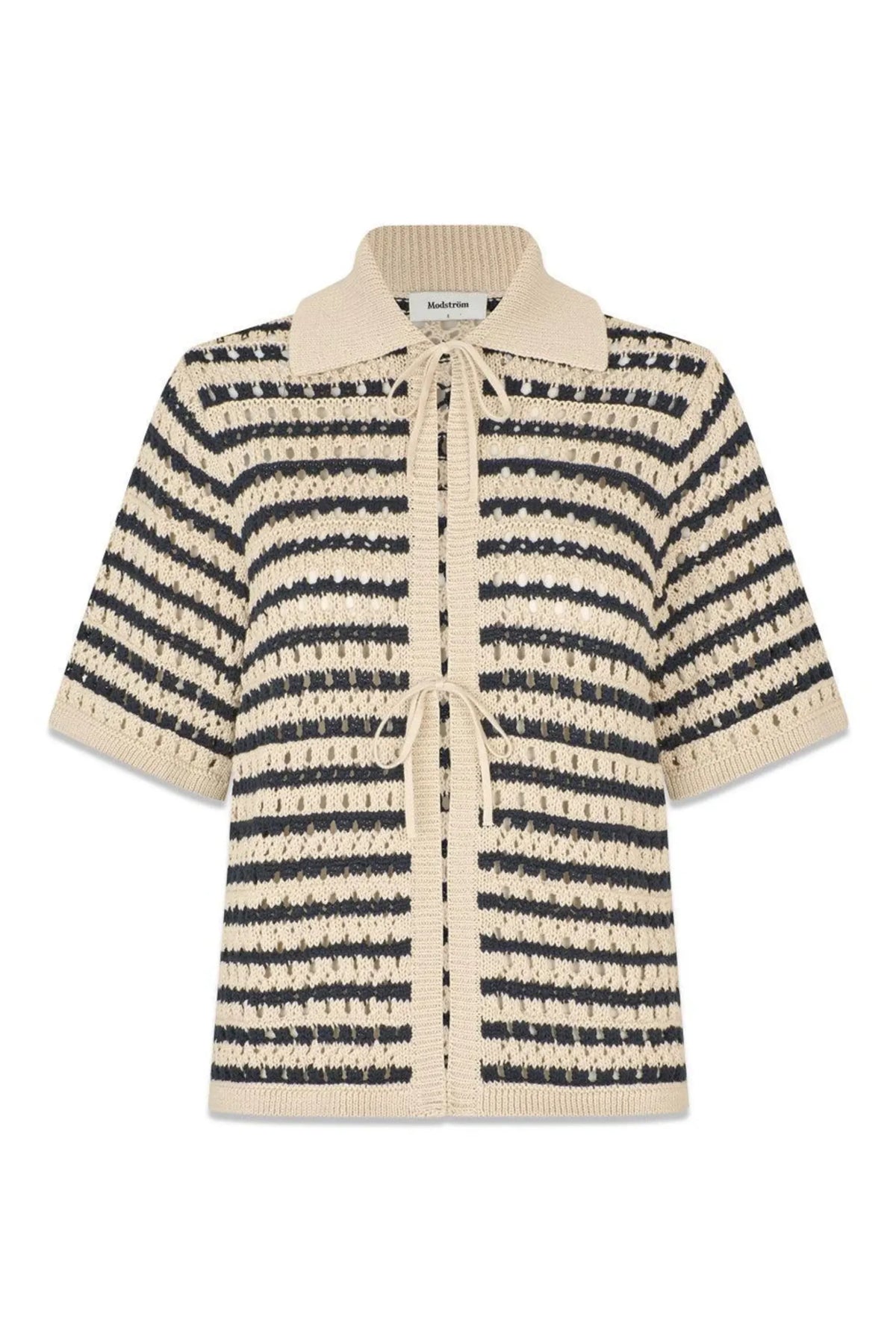 Vester Stripe Cardigan - Navy Summer Sand