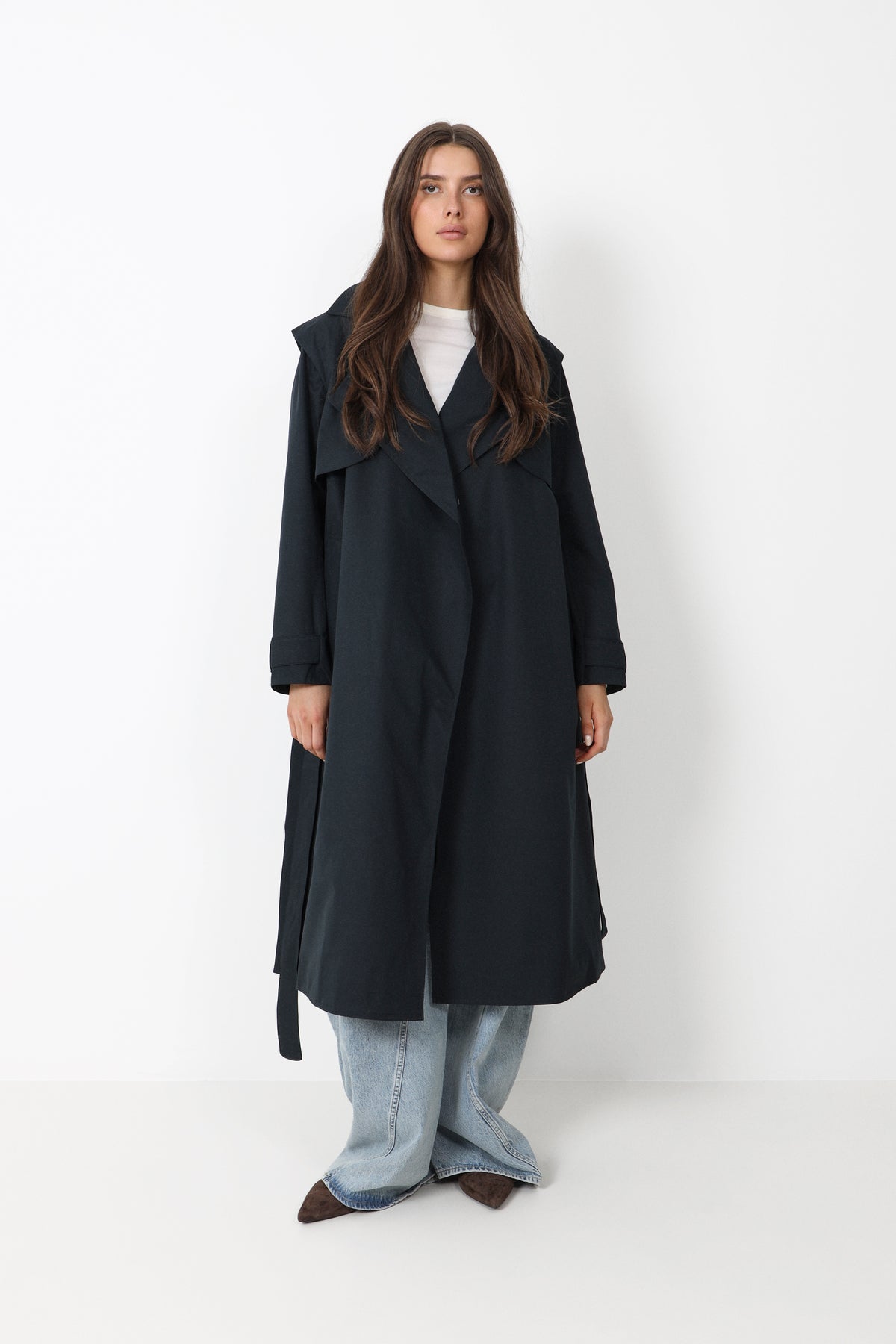 Regndråpe Trench Coat - New Black