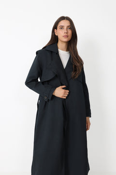 Regndråpe Trench Coat - New Black