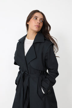 Regndråpe Trench Coat - New Black