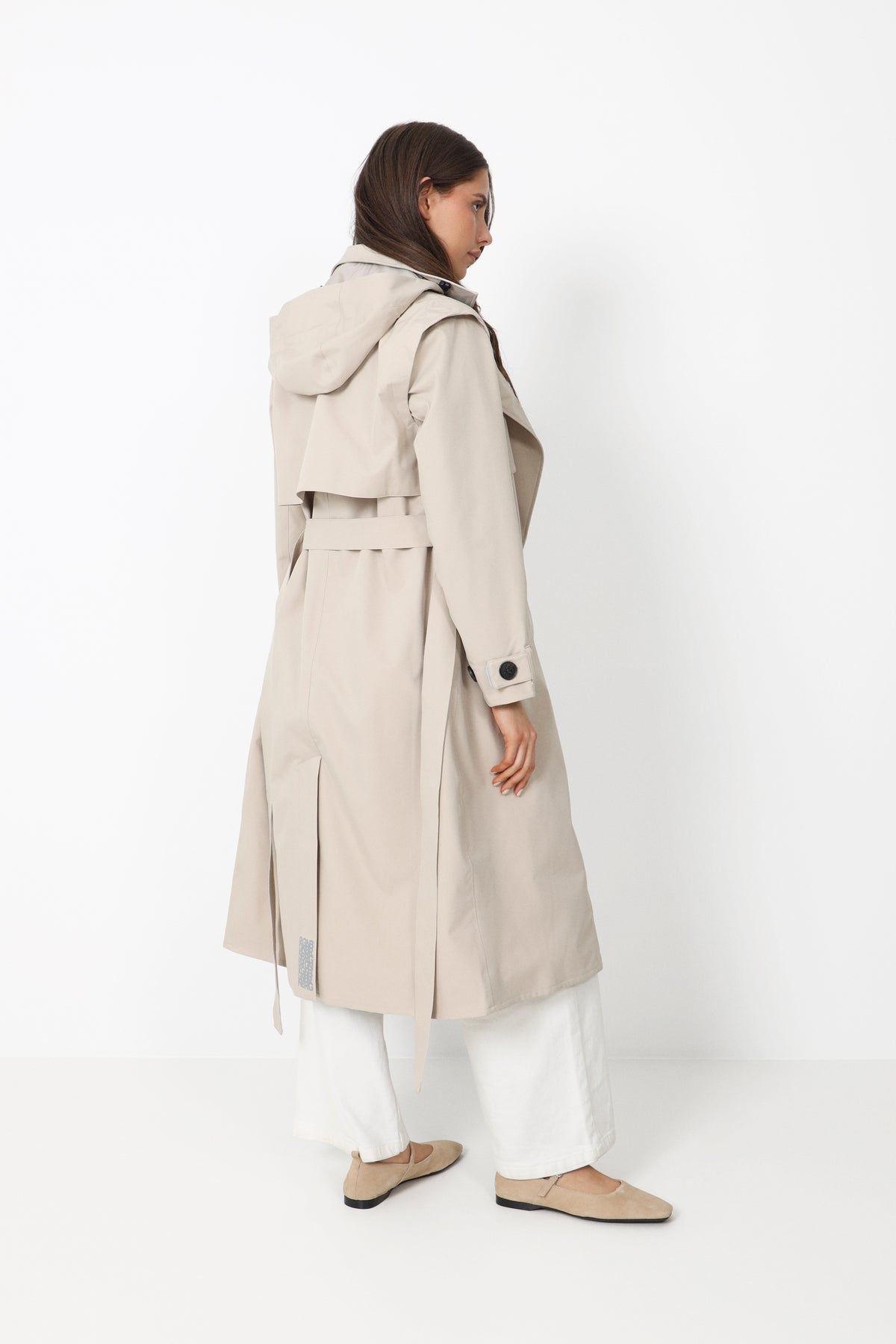 Regndråpe Trench Coat - Sand