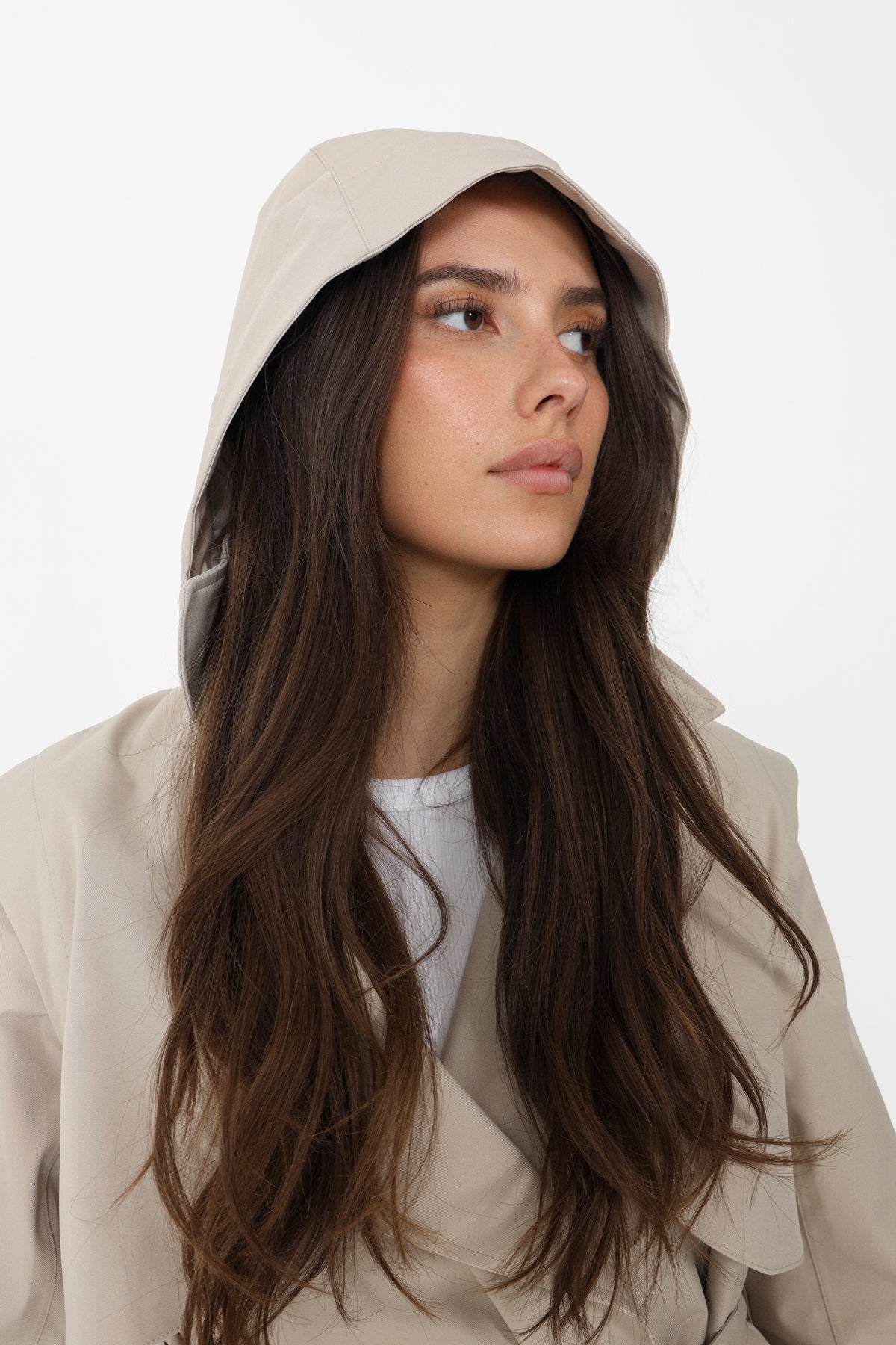 Regndråpe Trench Coat - Sand