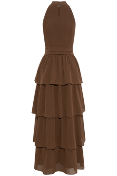 Belleic Long Dress - Dark Brown