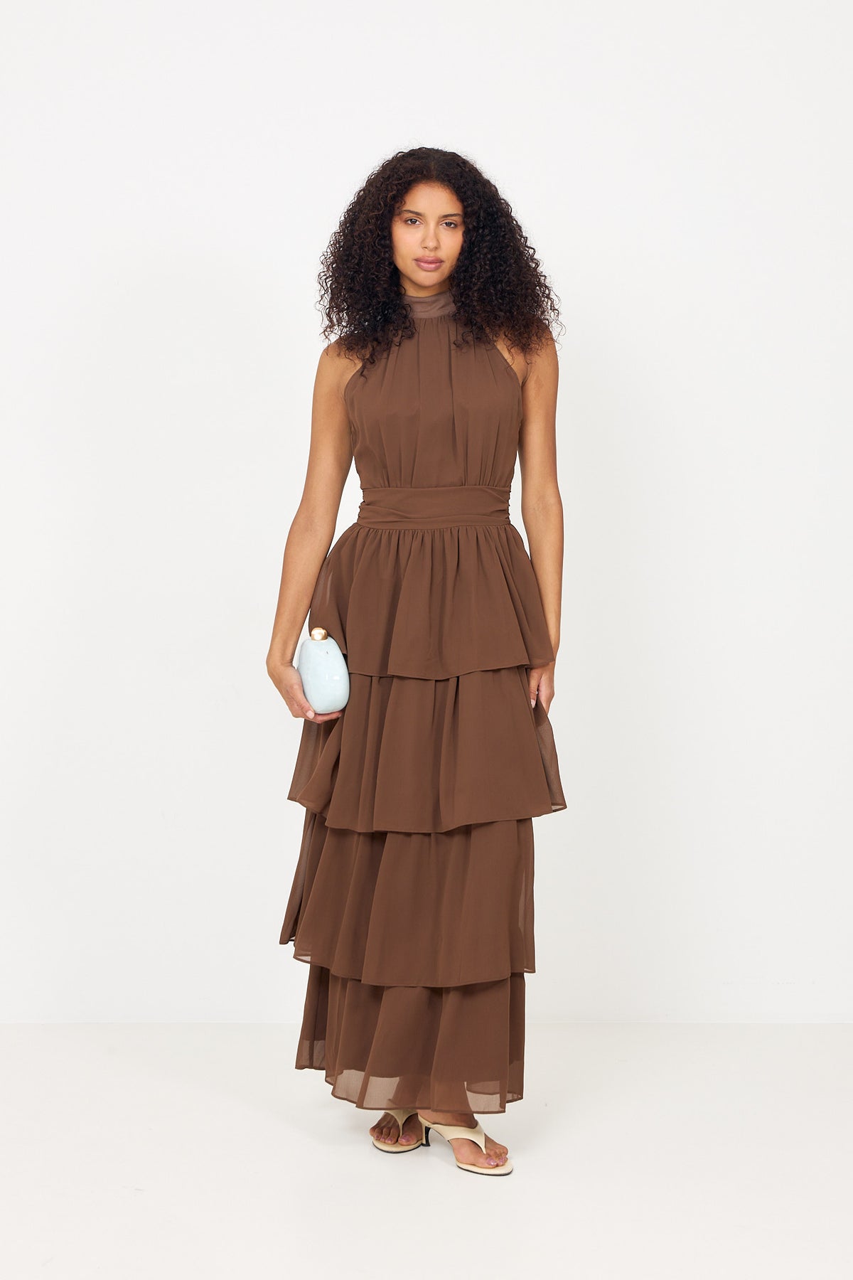 Belleic Long Dress - Dark Brown