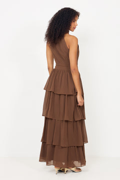 Belleic Long Dress - Dark Brown