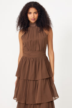 Belleic Long Dress - Dark Brown