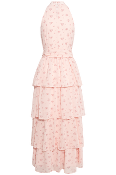Belleic Long Dress - Pink Flower Print