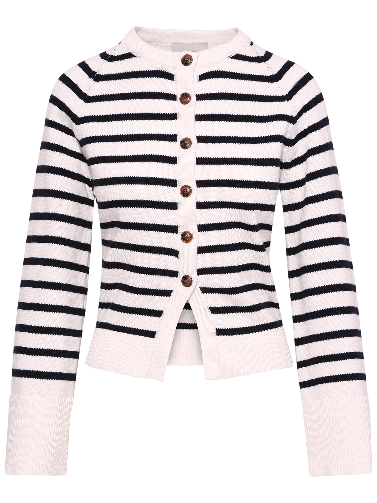 Pernille Stripe Knit Cardigan - Navy Striped