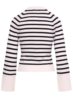 Pernille Stripe Knit Cardigan - Navy Striped