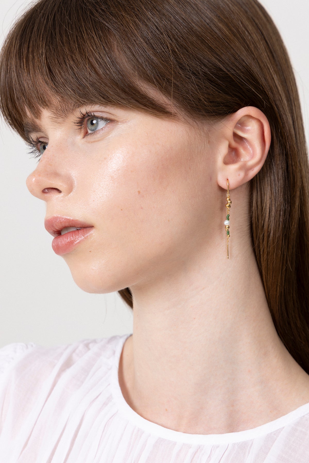 Nara Miyuki Earrings - Khaki