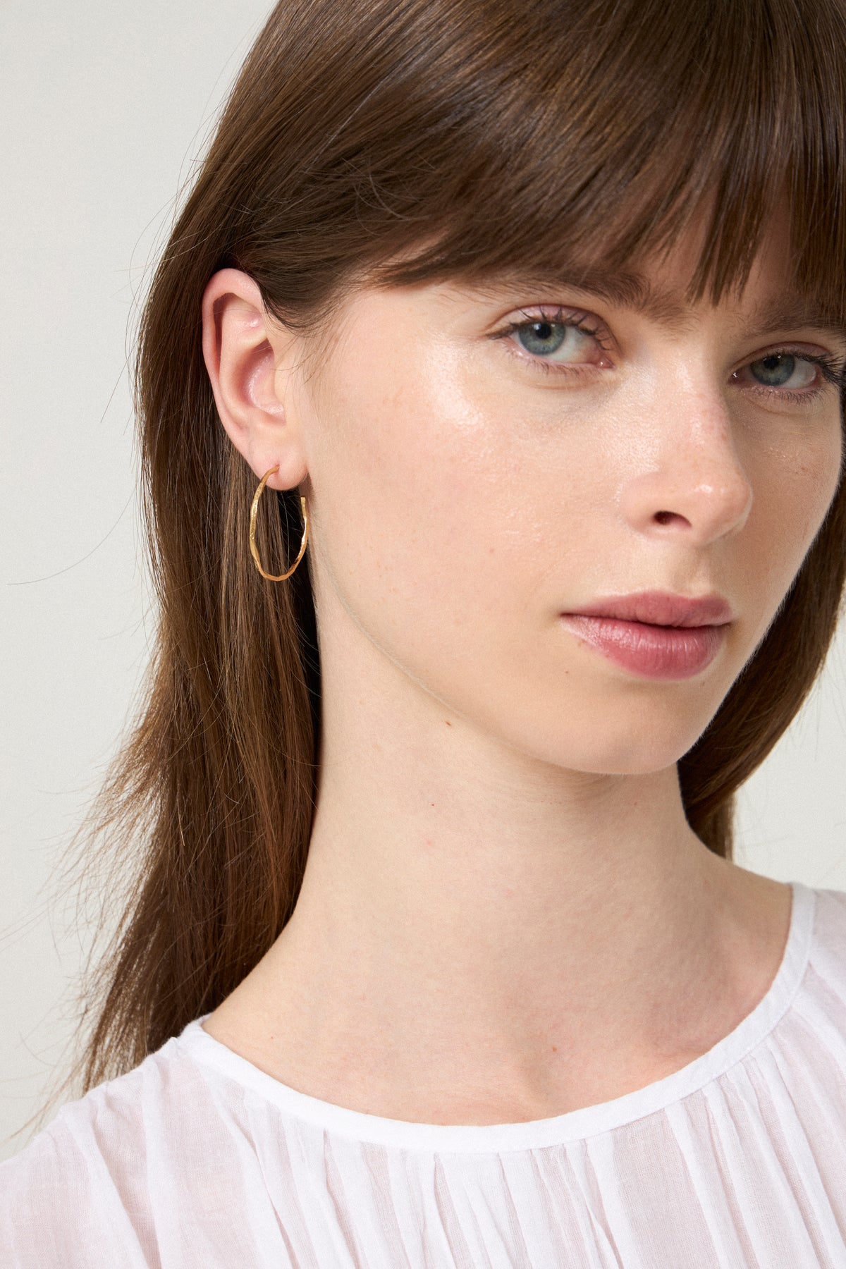 Organic Arena Medium Hoops - 925S/Gp/M Gold