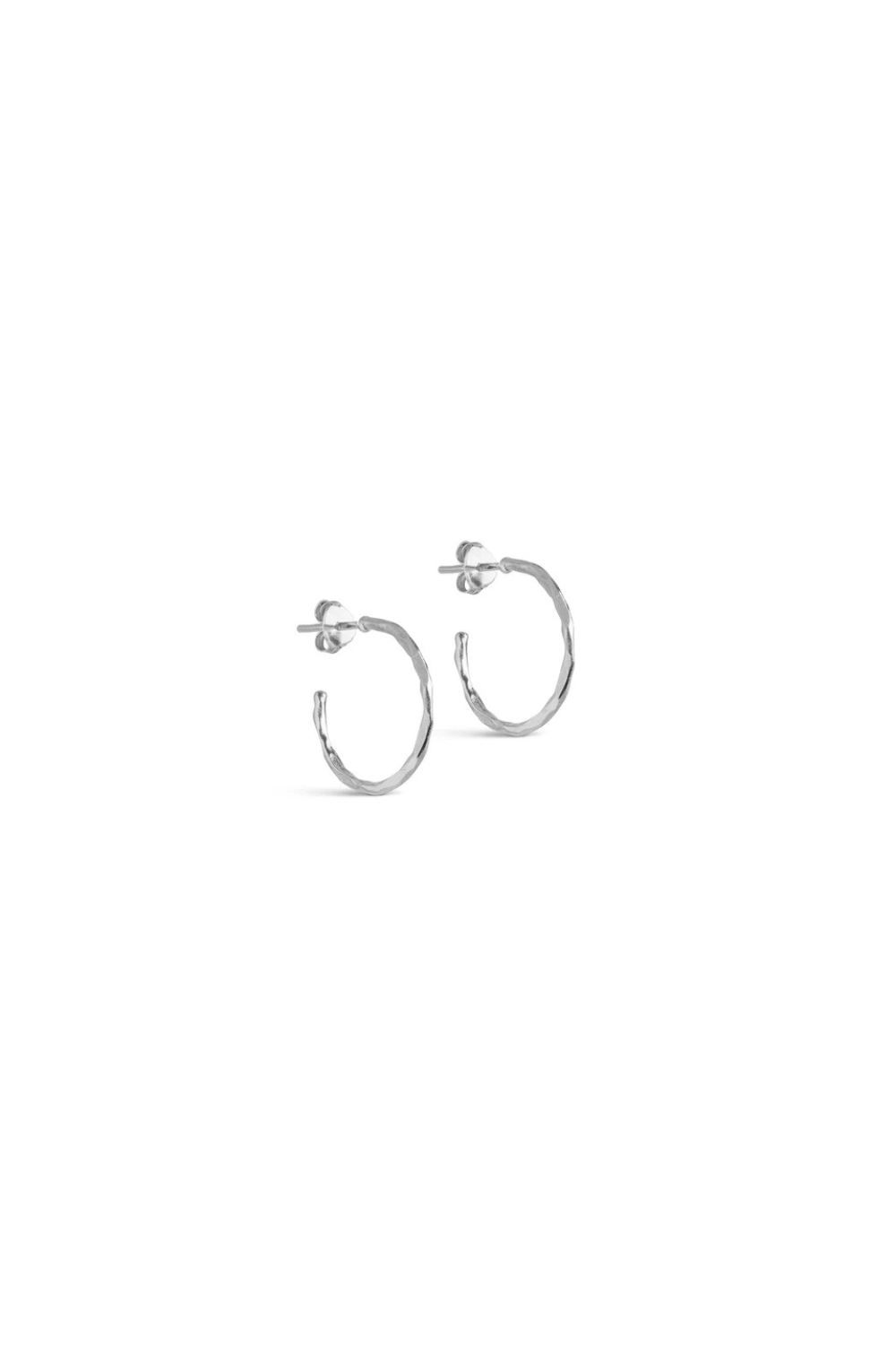 Organic Arena Small Hoops - 925S/M Silver