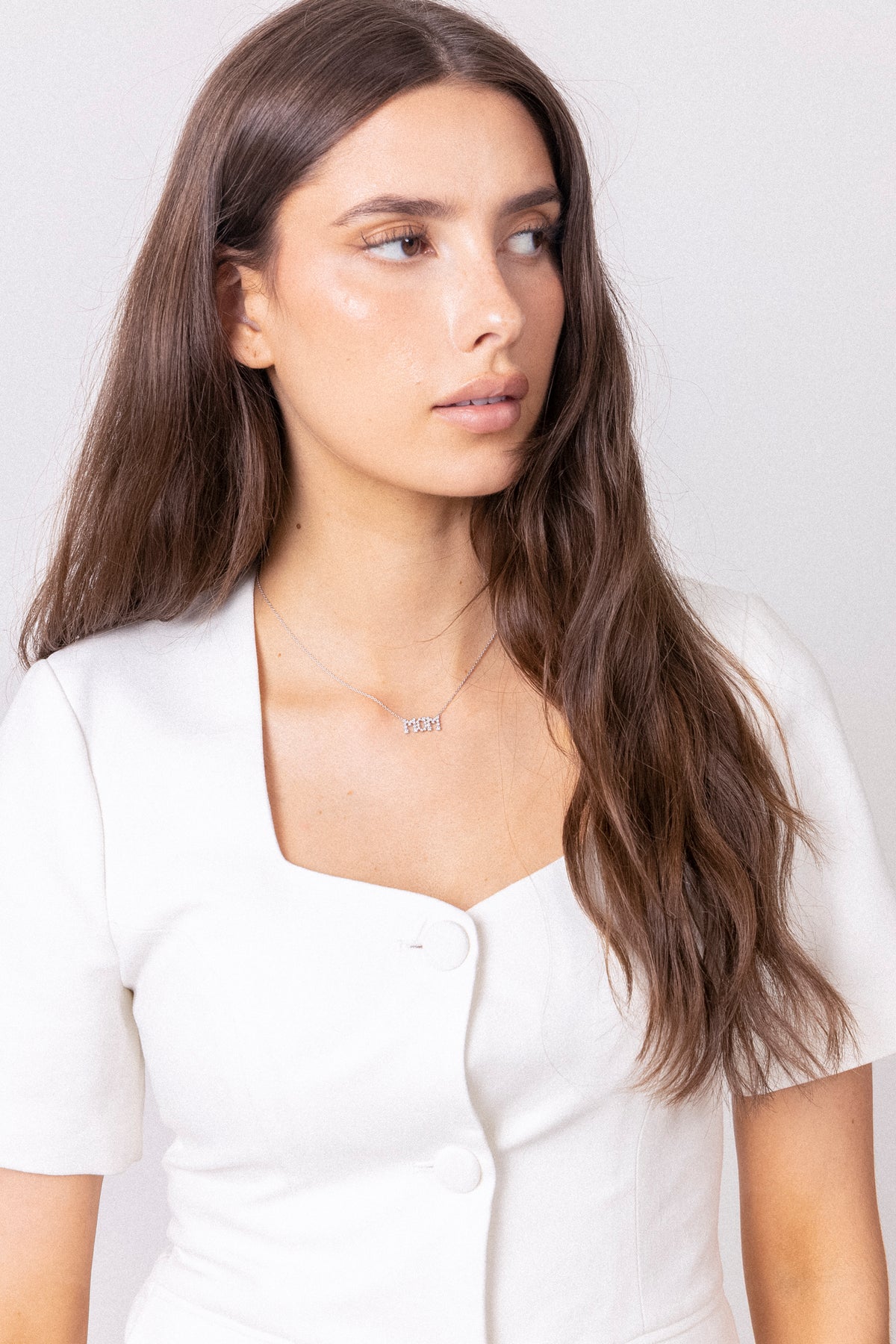 Mom Collet Necklace - Silver