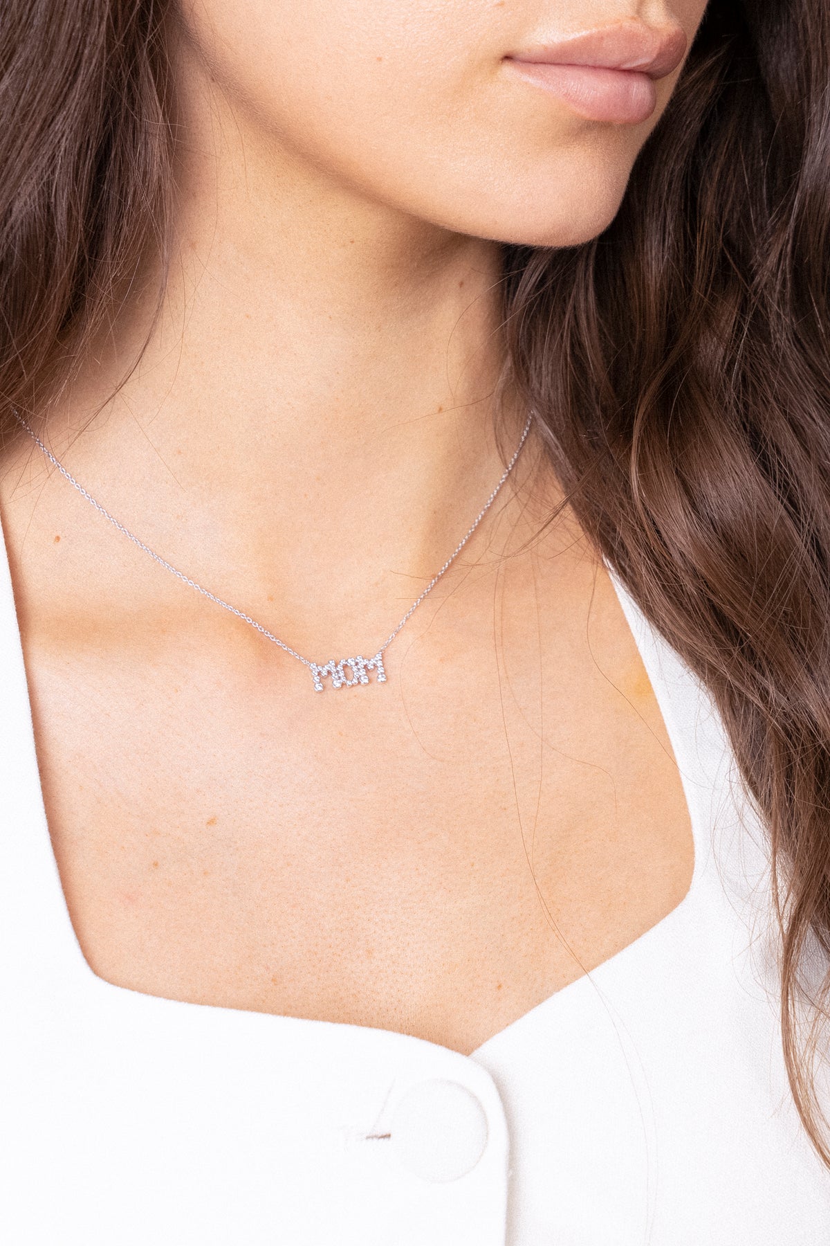 Mom Collet Necklace - Silver