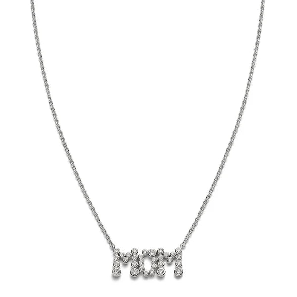 Mom Collet Necklace - Silver