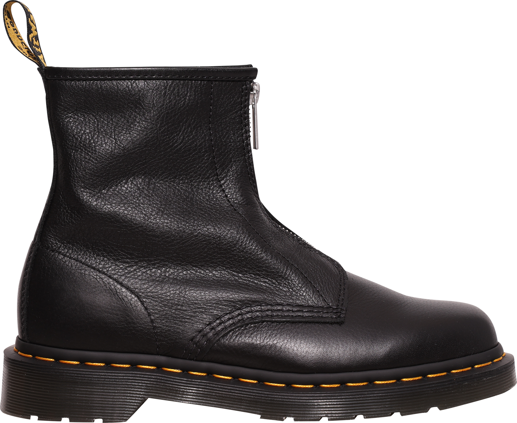 1460 Soft Leather Zip Up Boots - Black Virginia