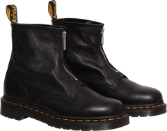 1460 Soft Leather Zip Up Boots - Black Virginia