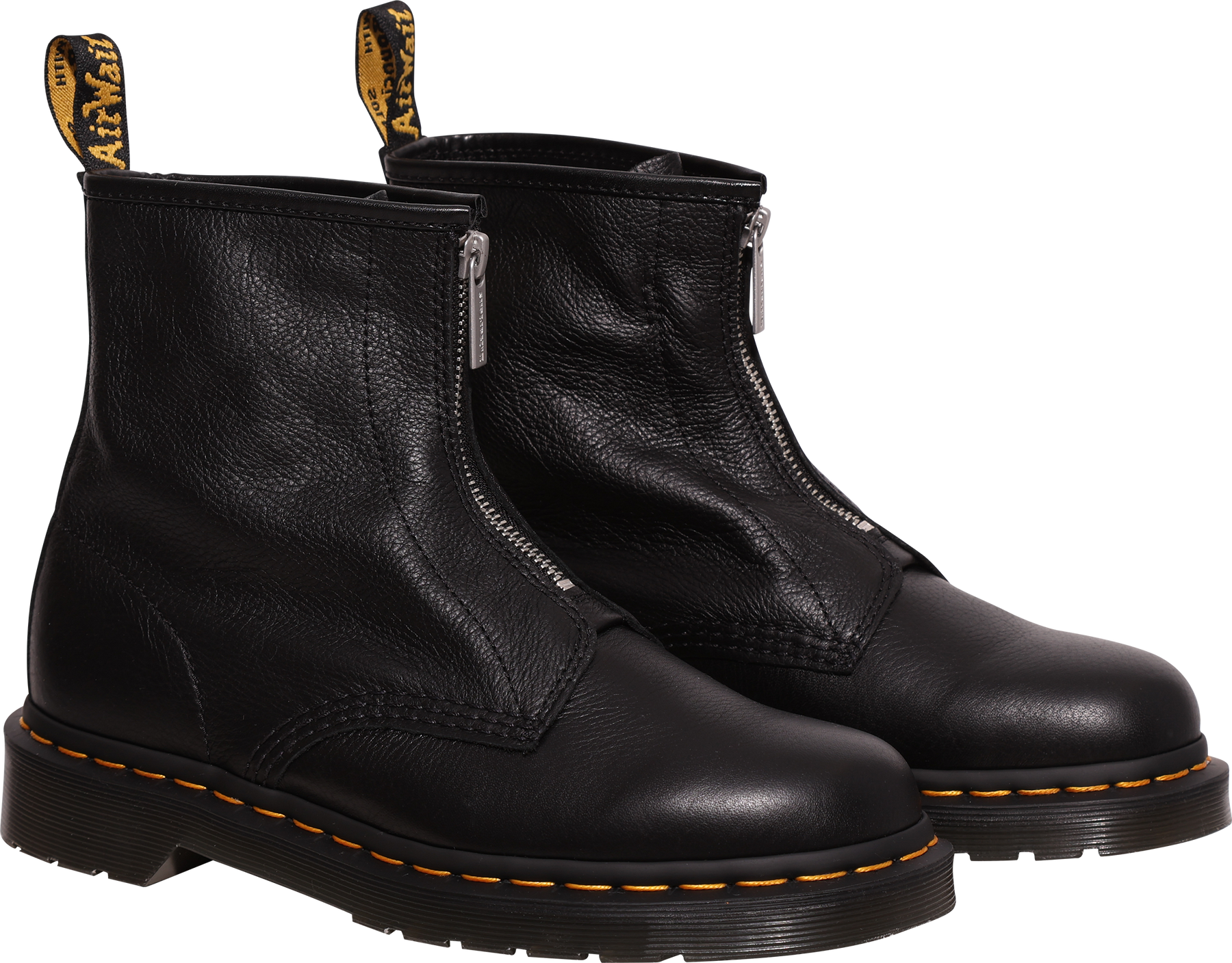 1460 Soft Leather Zip Up Boots - Black Virginia