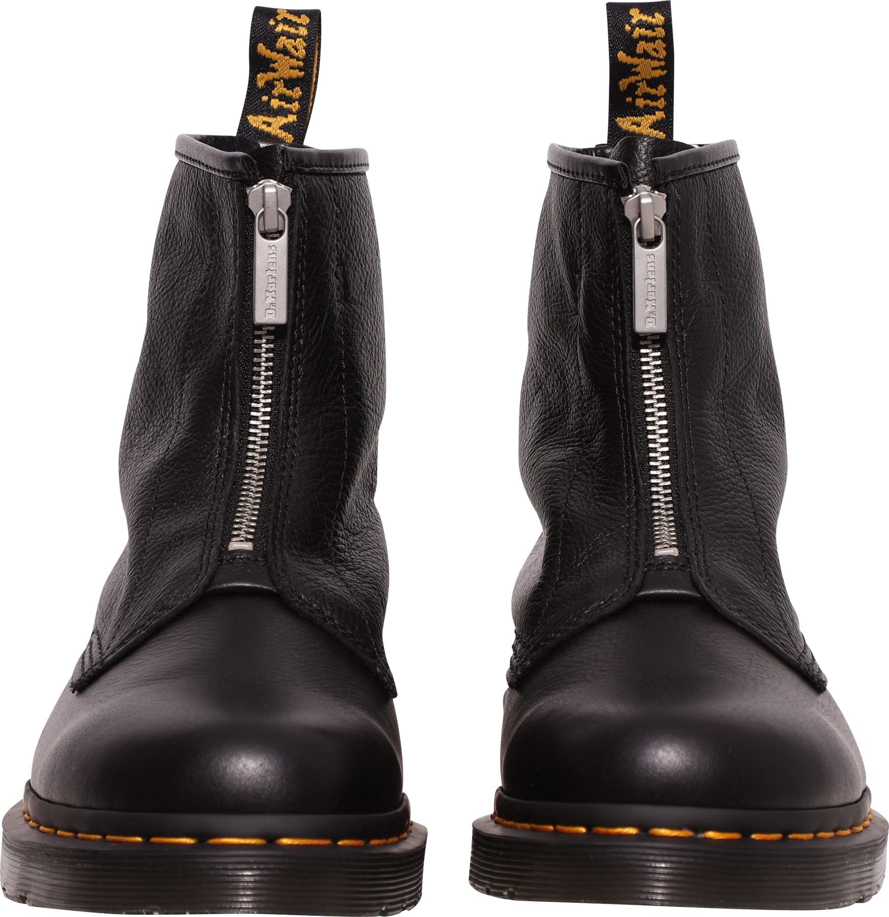 1460 Soft Leather Zip Up Boots - Black Virginia