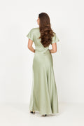 Kristin Satin Dress - Green