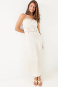 Solvei Midi Strap Dress - Pearl