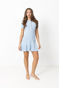 Gerdalil Cotton Knit Dress - Light Blue