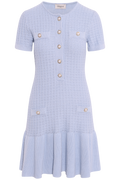 Gerdalil Cotton Knit Dress - Light Blue