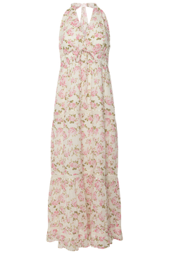 Leona Cotton Maxi Dress - Pink Floral