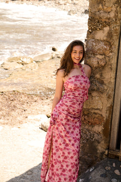 Josefine Mesh Dress - Pink Floral