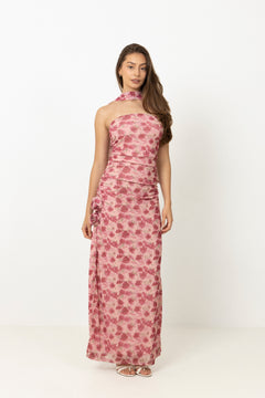 Josefine Mesh Dress - Pink Floral