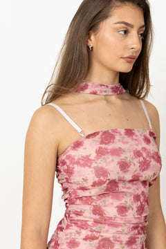 Josefine Mesh Dress - Pink Floral