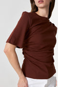 Woline Light Twist Tee - Cherry Mahogany