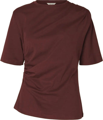 Woline Light Twist Tee - Cherry Mahogany