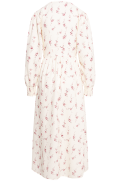 Adelic Long Dress - Off White Vintage Rose