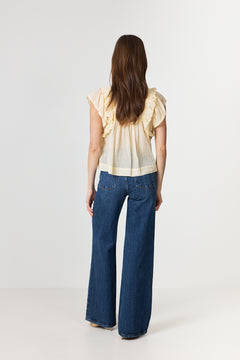 Jayla S Voile Top - Butter Yellow