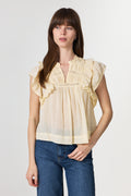 Jayla S Voile Top - Butter Yellow