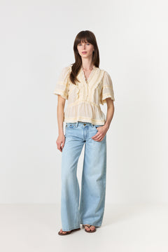 Evienne S Voile Top - Butter Yellow