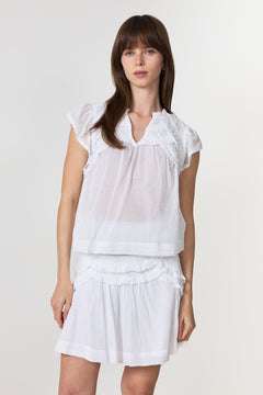 Fayler S Voile Top - White