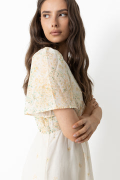 Serna Gardenia Dress - Light Yellow